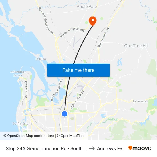 Stop 24A Grand Junction Rd - South side to Andrews Farm map
