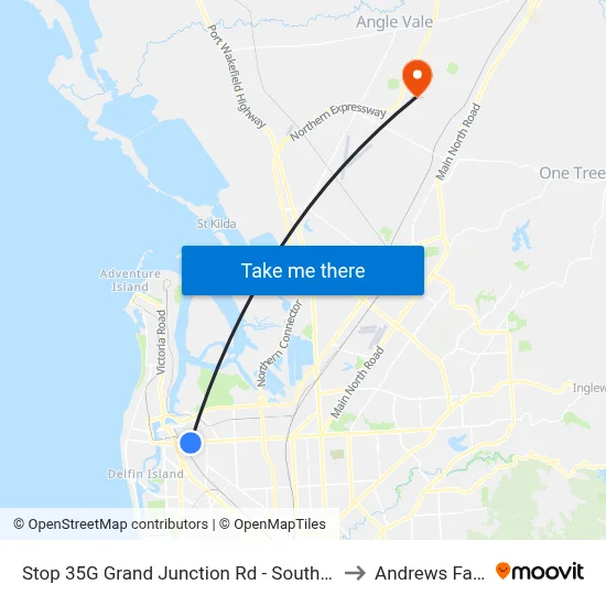 Stop 35G Grand Junction Rd - South side to Andrews Farm map