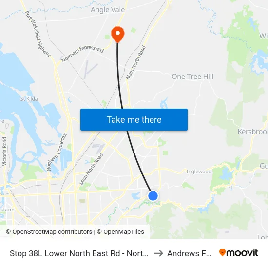 Stop 38L Lower North East Rd - North side to Andrews Farm map
