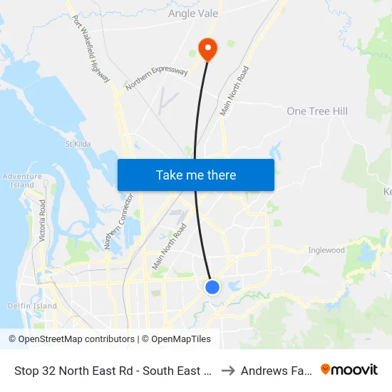 Stop 32 North East Rd - South East side to Andrews Farm map