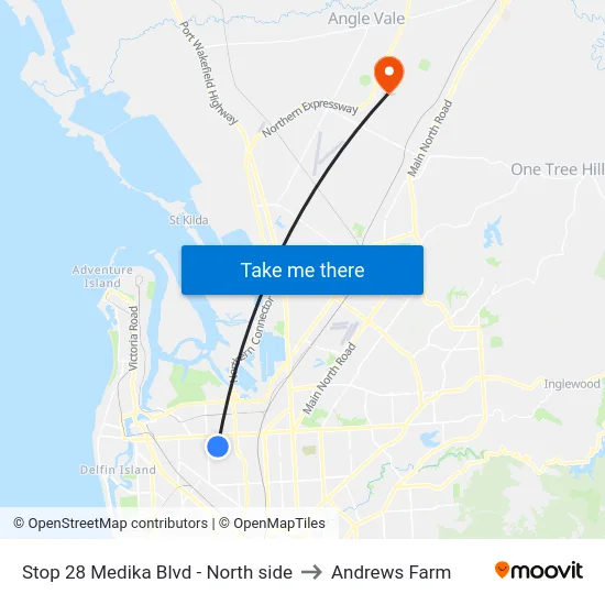 Stop 28 Medika Blvd - North side to Andrews Farm map