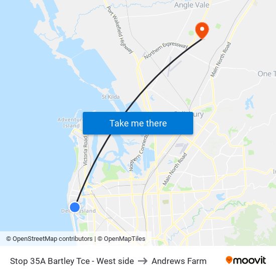 Stop 35A Bartley Tce - West side to Andrews Farm map