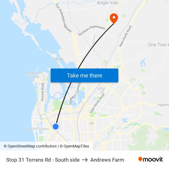 Stop 31 Torrens Rd - South side to Andrews Farm map