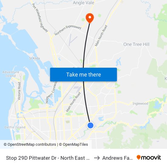 Stop 29D Pittwater Dr - North East side to Andrews Farm map