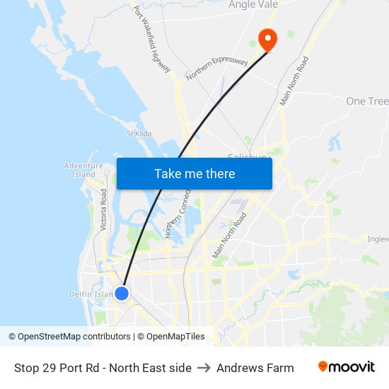 Stop 29 Port Rd - North East side to Andrews Farm map