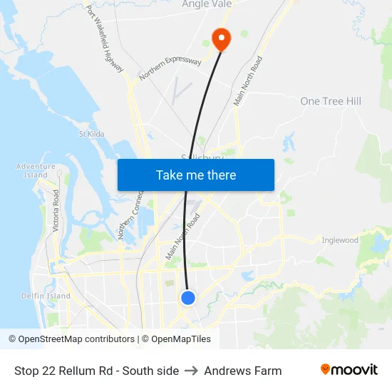Stop 22 Rellum Rd - South side to Andrews Farm map
