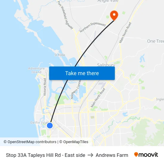 Stop 33A Tapleys Hill Rd - East side to Andrews Farm map