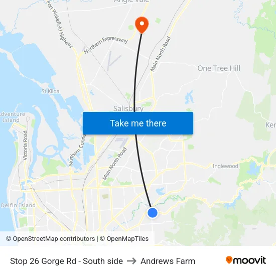 Stop 26 Gorge Rd - South side to Andrews Farm map