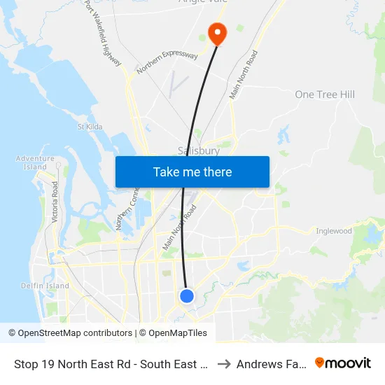 Stop 19 North East Rd - South East side to Andrews Farm map