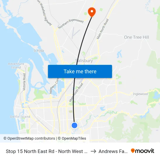 Stop 15 North East Rd - North West side to Andrews Farm map