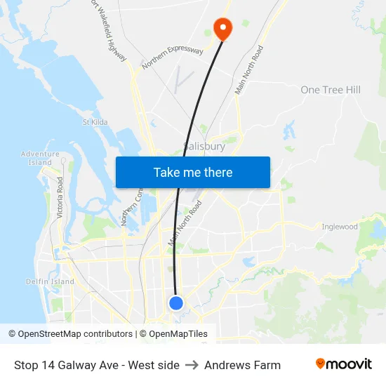 Stop 14 Galway Ave - West side to Andrews Farm map