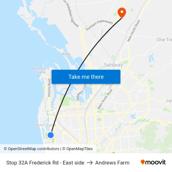 Stop 32A Frederick Rd - East side to Andrews Farm map