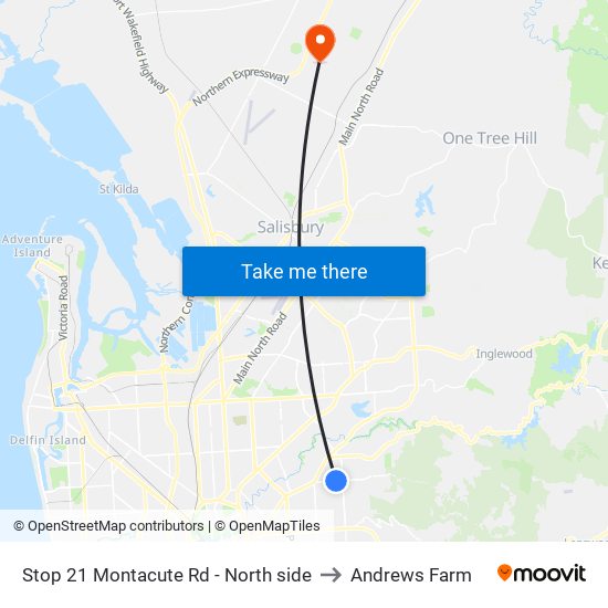 Stop 21 Montacute Rd - North side to Andrews Farm map