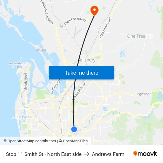 Stop 11 Smith St - North East side to Andrews Farm map