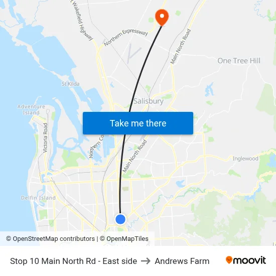 Stop 10 Main North Rd - East side to Andrews Farm map