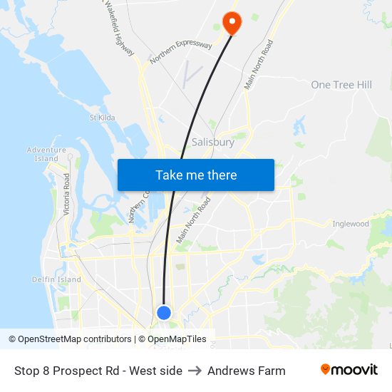 Stop 8 Prospect Rd - West side to Andrews Farm map