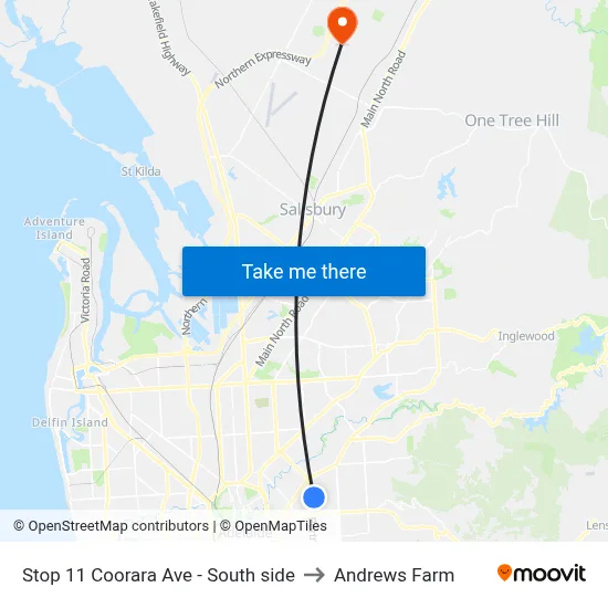 Stop 11 Coorara Ave - South side to Andrews Farm map