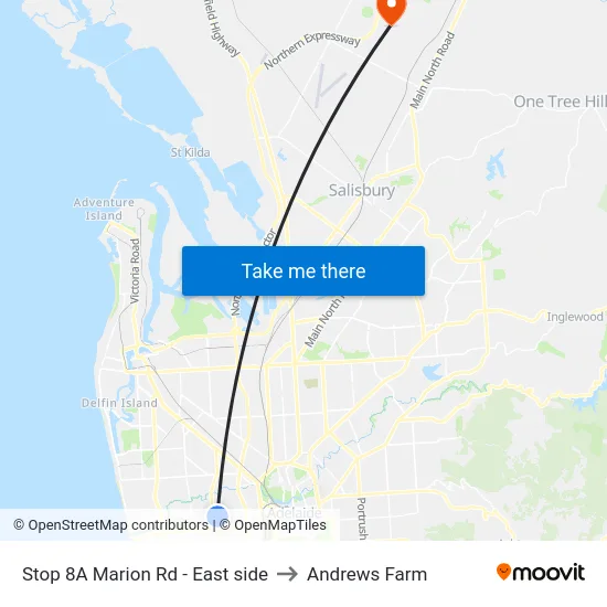 Stop 8A Marion Rd - East side to Andrews Farm map