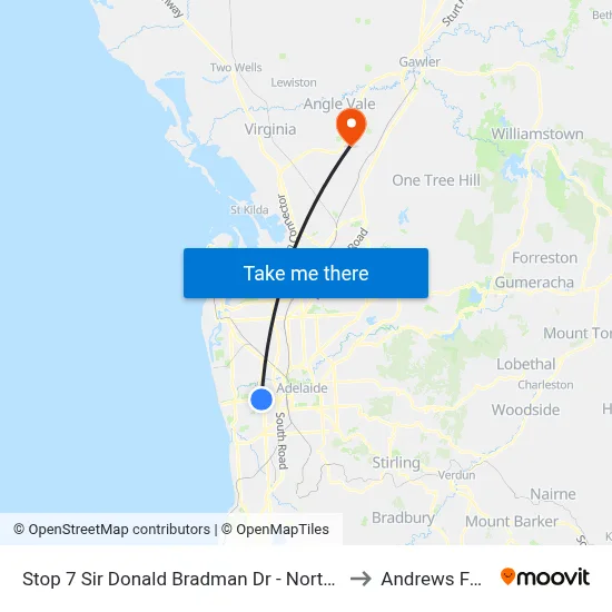 Stop 7 Sir Donald Bradman Dr - North side to Andrews Farm map