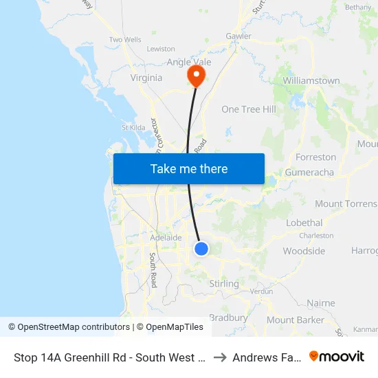 Stop 14A Greenhill Rd - South West side to Andrews Farm map