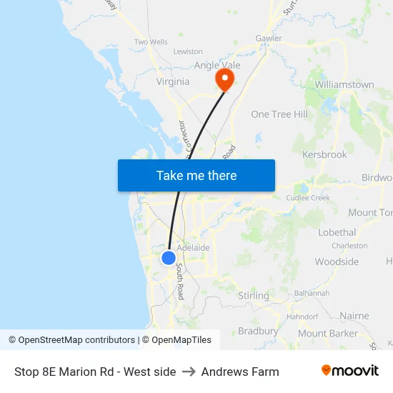 Stop 8E Marion Rd - West side to Andrews Farm map