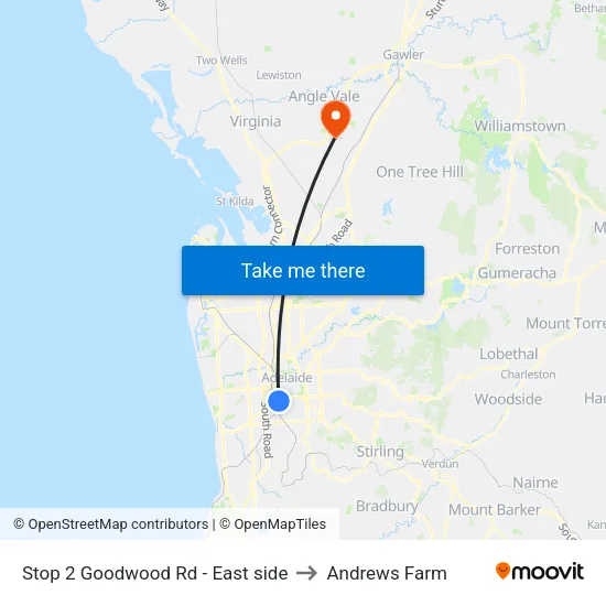Stop 2 Goodwood Rd - East side to Andrews Farm map