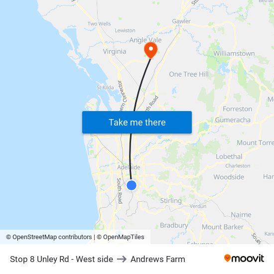 Stop 8 Unley Rd - West side to Andrews Farm map