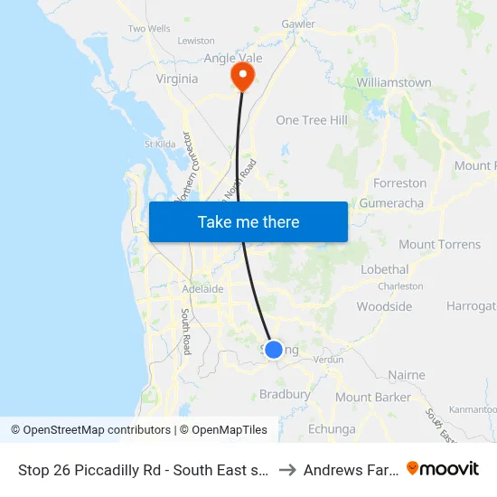 Stop 26 Piccadilly Rd - South East side to Andrews Farm map