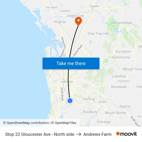 Stop 22 Gloucester Ave - North side to Andrews Farm map