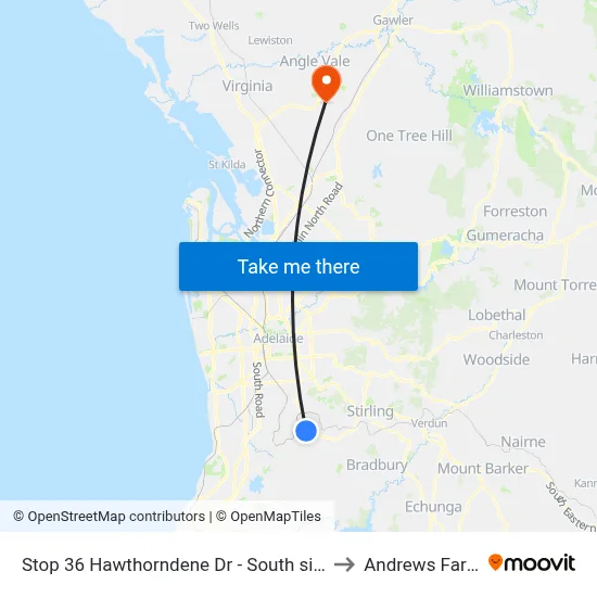 Stop 36 Hawthorndene Dr - South side to Andrews Farm map