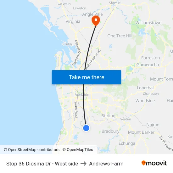 Stop 36 Diosma Dr - West side to Andrews Farm map