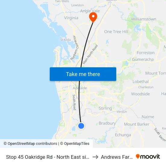 Stop 45 Oakridge Rd - North East side to Andrews Farm map