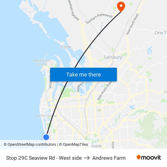 Stop 29C Seaview Rd - West side to Andrews Farm map