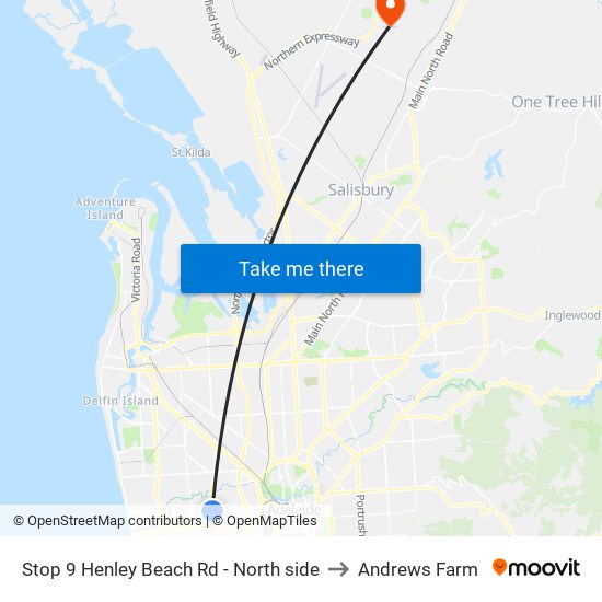 Stop 9 Henley Beach Rd - North side to Andrews Farm map