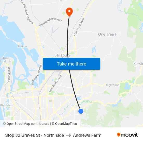 Stop 32 Graves St - North side to Andrews Farm map