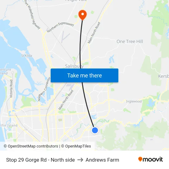 Stop 29 Gorge Rd - North side to Andrews Farm map