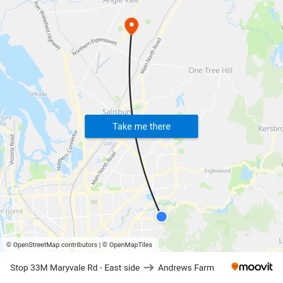 Stop 33M Maryvale Rd - East side to Andrews Farm map