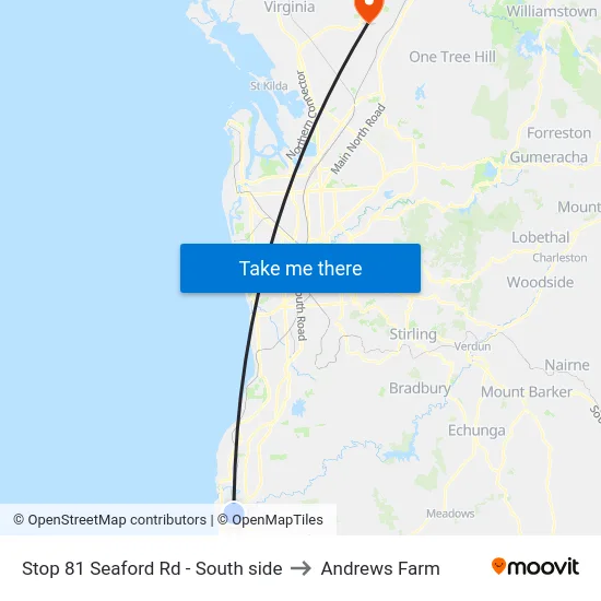 Stop 81 Seaford Rd - South side to Andrews Farm map