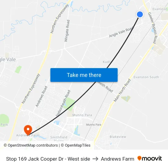 Stop 169 Jack Cooper Dr - West side to Andrews Farm map