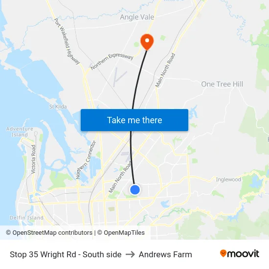 Stop 35 Wright Rd - South side to Andrews Farm map