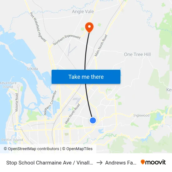 Stop School Charmaine Ave / Vinall Rd to Andrews Farm map