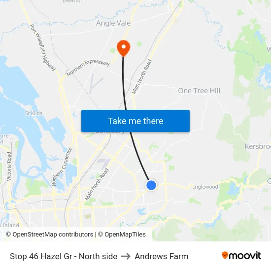 Stop 46 Hazel Gr - North side to Andrews Farm map