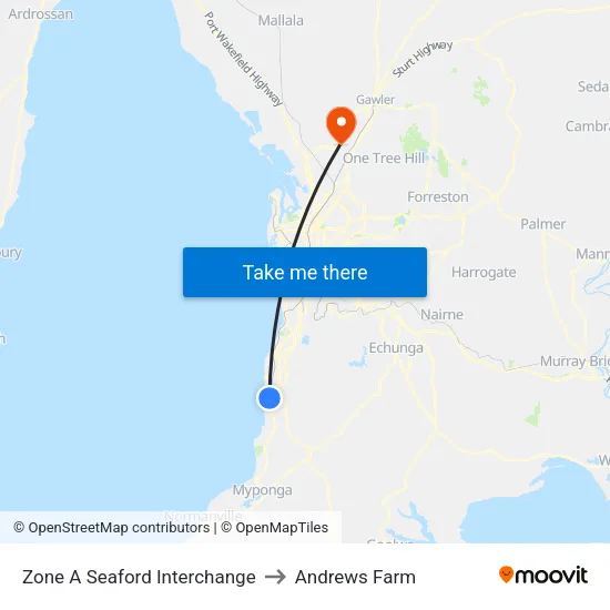 Zone A Seaford Interchange to Andrews Farm map