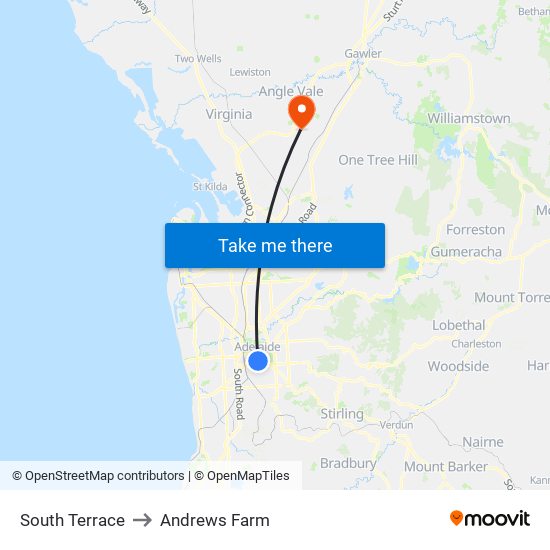 South Terrace to Andrews Farm map