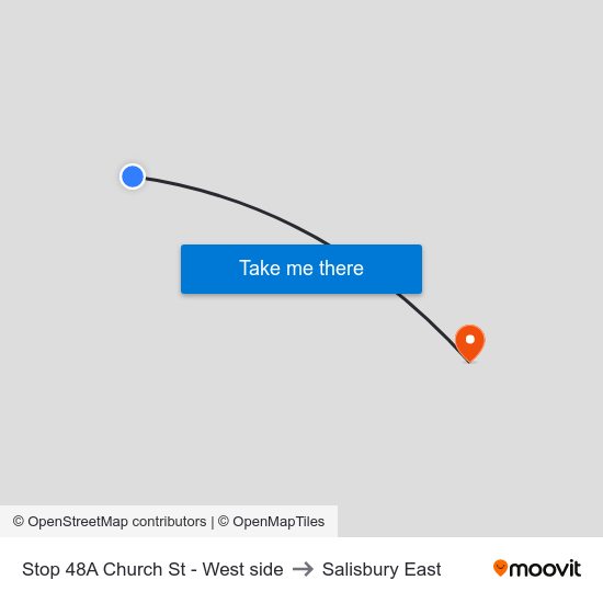 Stop 48A Church St - West side to Salisbury East map