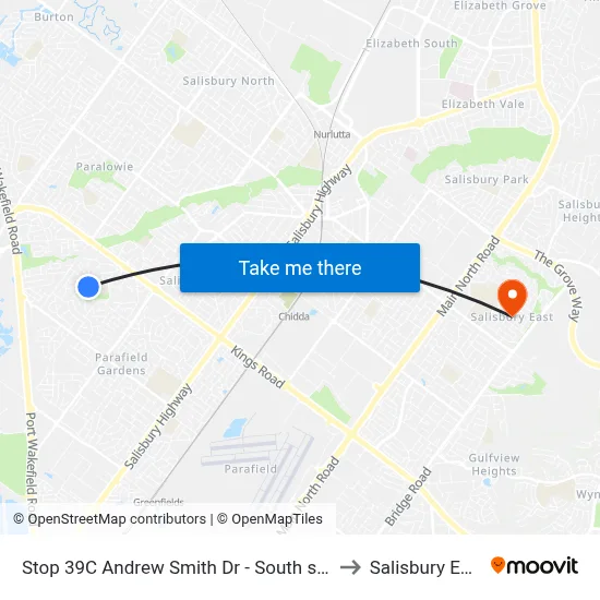 Stop 39C Andrew Smith Dr - South side to Salisbury East map