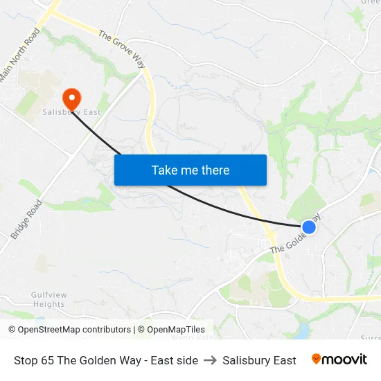 Stop 65 The Golden Way - East side to Salisbury East map