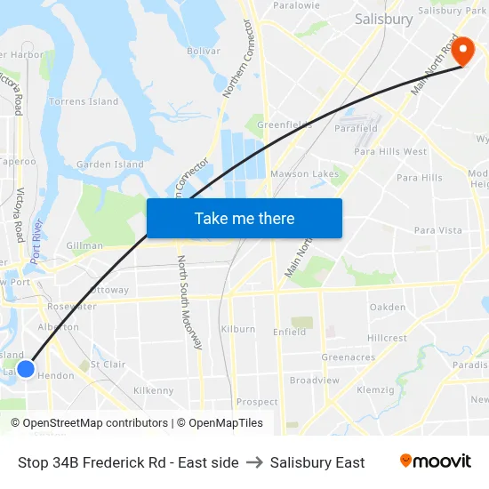 Stop 34B Frederick Rd - East side to Salisbury East map