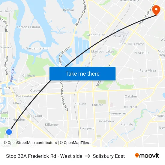 Stop 32A Frederick Rd - West side to Salisbury East map