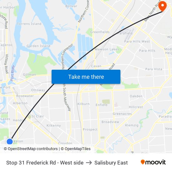 Stop 31 Frederick Rd - West side to Salisbury East map